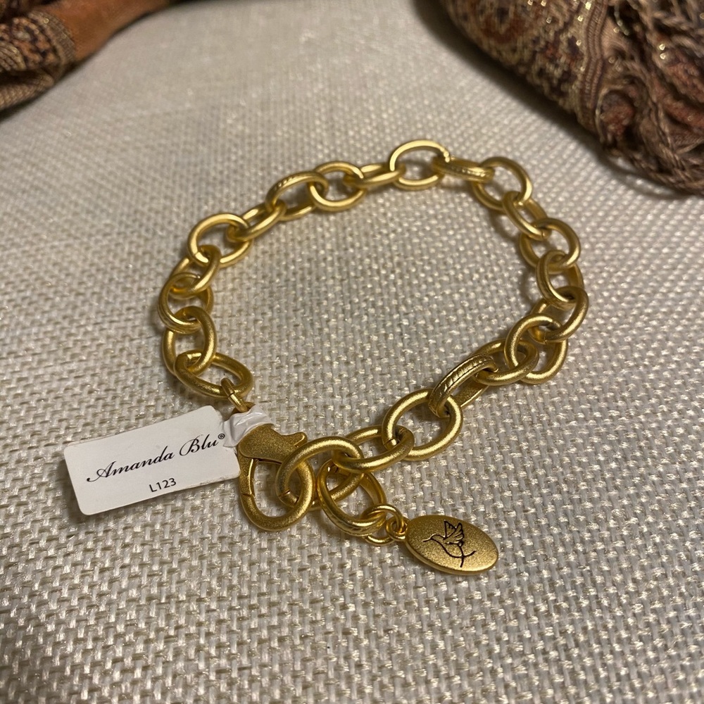 Amanda Blu-Matte Gold Chain..